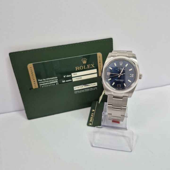  Rolex Air King 34mm N.O.S Blue Dial Automático Completo 