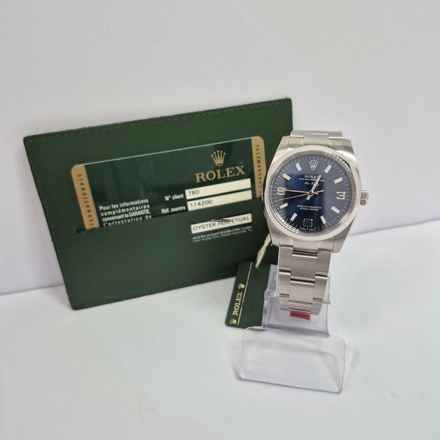  Rolex Air King 34mm N.O.S Blue Dial Automático Completo 