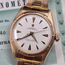 Thumbnail von Rolex Oyster Perpetual 34 1952 Oyster Perpetual Bubbleback 34mm Automático Ouro Rosé Completo