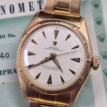 Thumbnail von Rolex Oyster Perpetual 34 1952 Oyster Perpetual Bubbleback 34mm Automático Ouro Rosé Completo