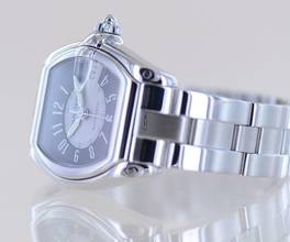 Thumbnail von Cartier Roadster Date black silver dial Automatik Sportlich Top Stahlband B+P