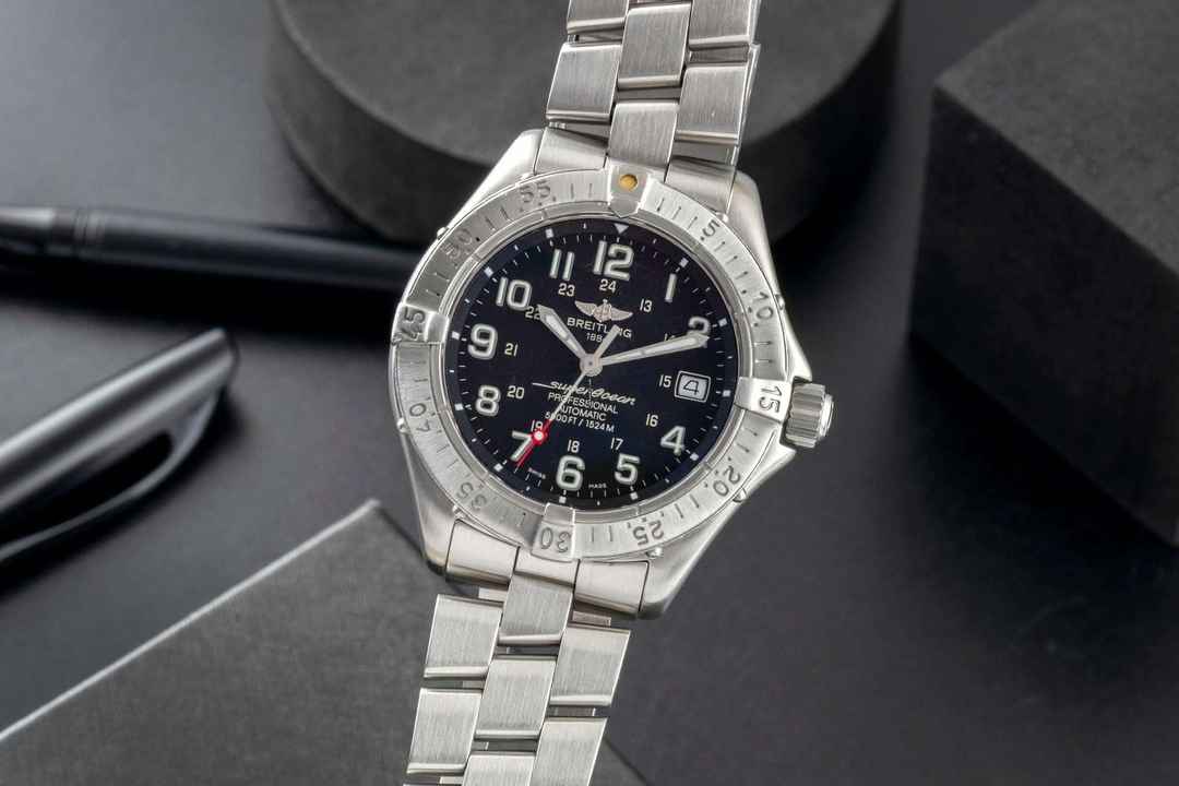  Breitling Superocean 5000ft Edelstahl Automatik Herrenuhr Ref. A17345 