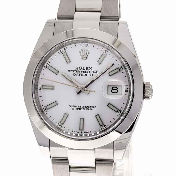  Rolex Datejust 41 White Oyster – 126300 – NEW & Unworn – 2026 Full Set Lc100 