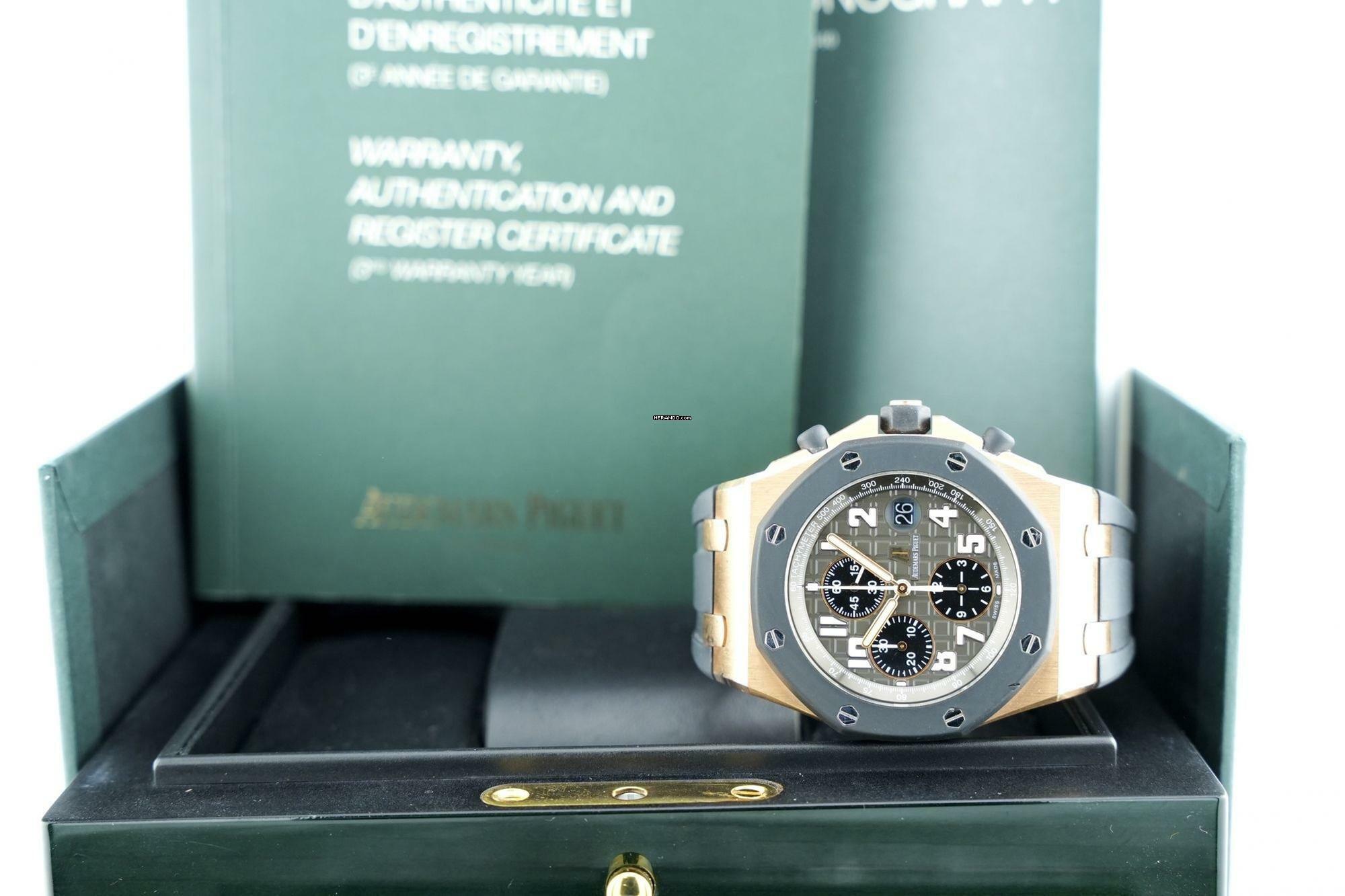 Thumbnail von Audemars Piguet Royal Oak Offshore Chronograph 42mm - Chronograph - Rose Gold - Rubber Bezel - 26178OK.OO.D002CA.01 2013
