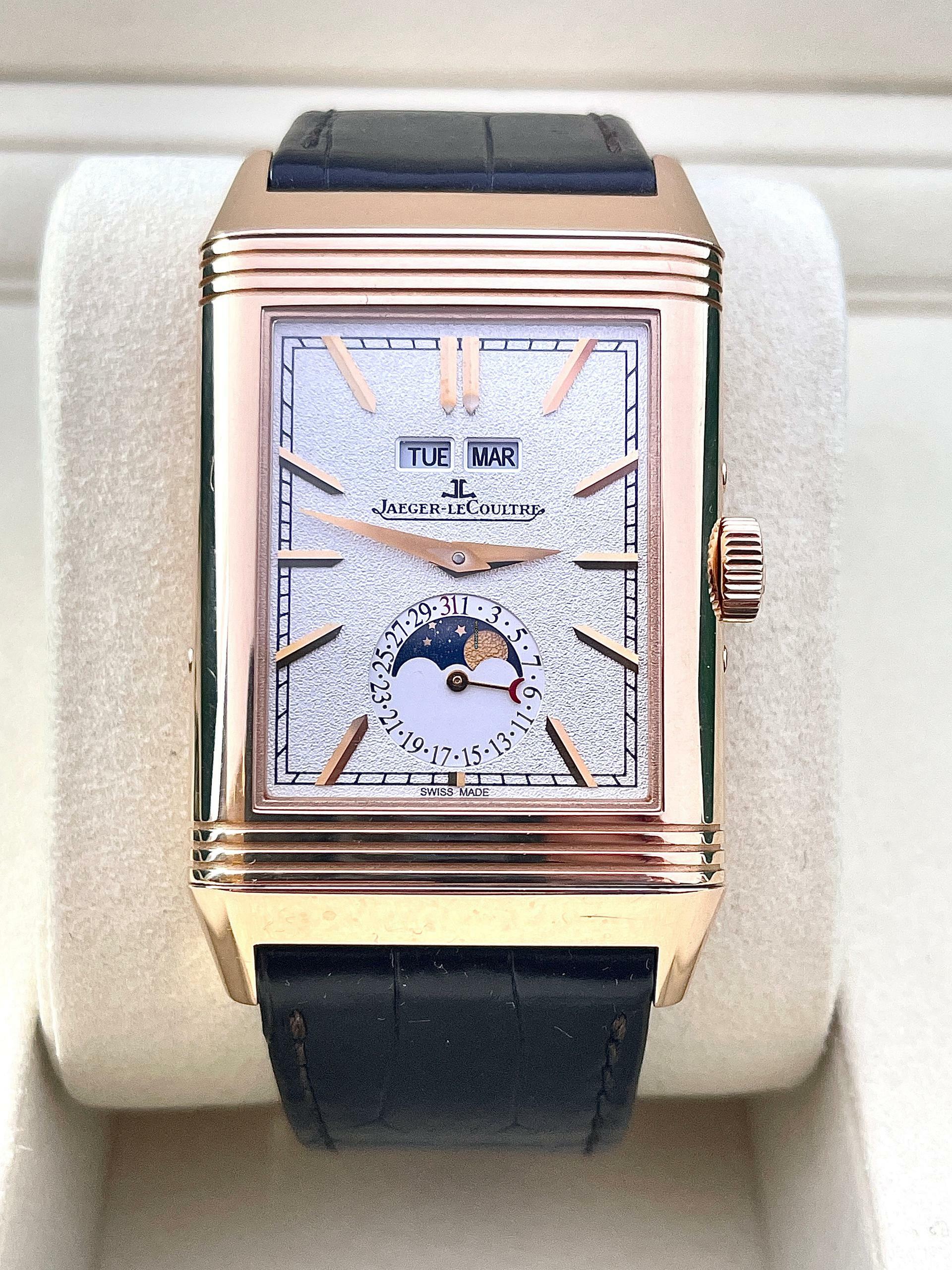  Jaeger-LeCoultre Reverso Tribute Calendar TOP CONDITION MOONPHASE ROSEGOLD with box and certificate 