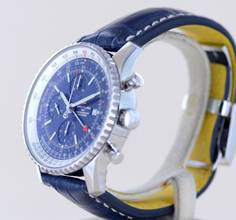 Thumbnail von Breitling Navitimer World 46 mm Chronograph blau Klassiker blue dial B+P