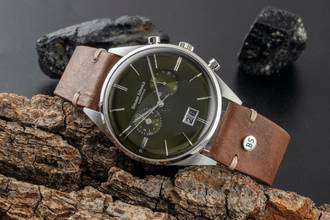 Thumbnail von Bruno Söhnle Glashütte Merano Chronograph Green Stahl Herrenuhr 17-13233-441 B&P