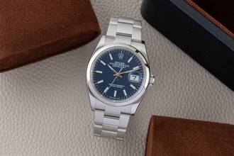 Thumbnail von Rolex Datejust 36 Blue Motif Dial Oyster Stahl Automatik Ref. 126200 B&P 2023
