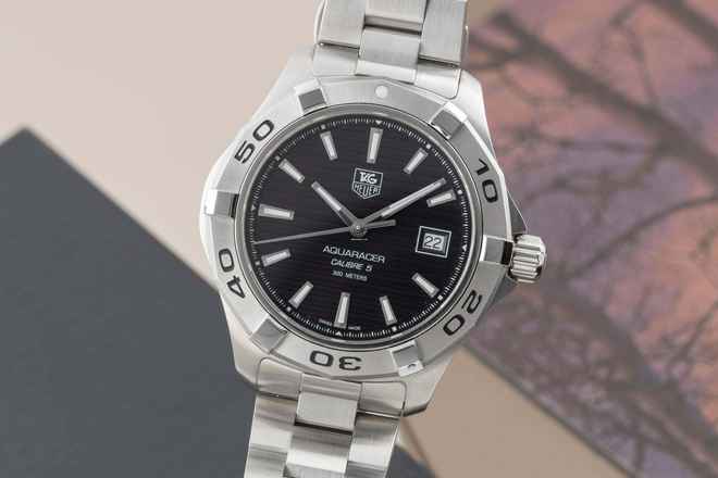  TAG Heuer Aquaracer 300M Automatik Calibre 5 Edelstahl Herrenuhr Ref WAP2010 B&P 2020 