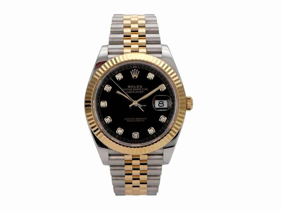  Rolex Datejust 41 Edelstahl Gelbgold 126333 Schwarz DIA Jubile-Band 
