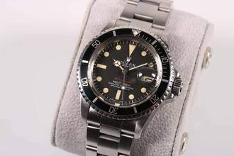 Thumbnail von Rolex Submariner Date Ref. 1680 „Red Sub“ – Baujahr 1972 – mit Box & Wempe Servicepapers