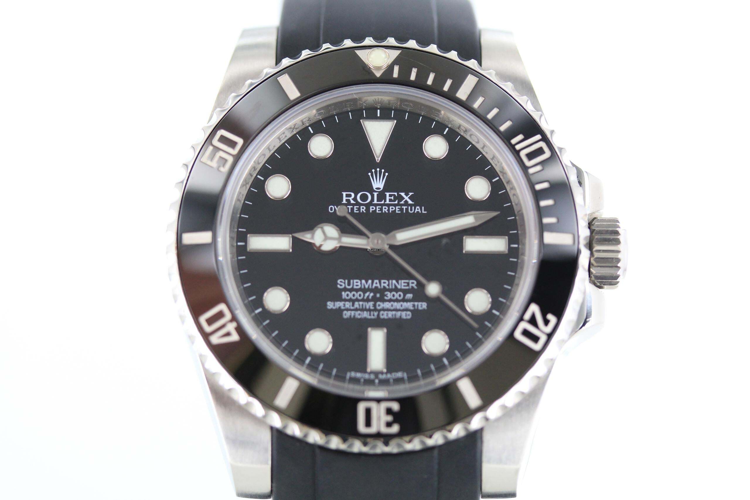 Rolex Submariner (No Date) DATE//REF.114060//2012//KAUTSCHUK # 761