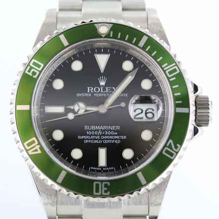  Rolex Submariner Date Kermit Full Set//Ref.16610LV//LC100//2008//#758 