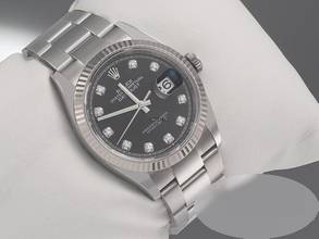 Thumbnail von Rolex Datejust 36 126234 2022 Stahl Weissgold 750 Diamanten Automatik Stainless Steel 18kt White Gold Jubilé-band Chronometer Oyster Black Dial