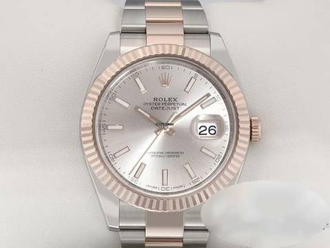  Rolex Datejust 41 126331 Edelstahl Rosegold 750 Automatik Stahl Gold Stainless Steel 18kt Rose Gold Oyster-band Chronometer 
