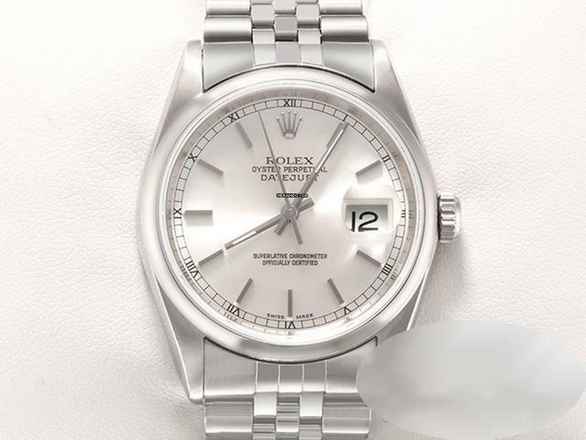  Rolex Datejust 36 36mm 16200 Edelstahl 2000 Automatik Herren Damen Stahl Stainless Steel Jubilé-band Chronometer Oyster White Dial 