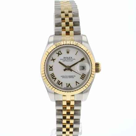 Rolex Lady-Datejust 26 Jubilee Steel/Gold White Roman Dial 