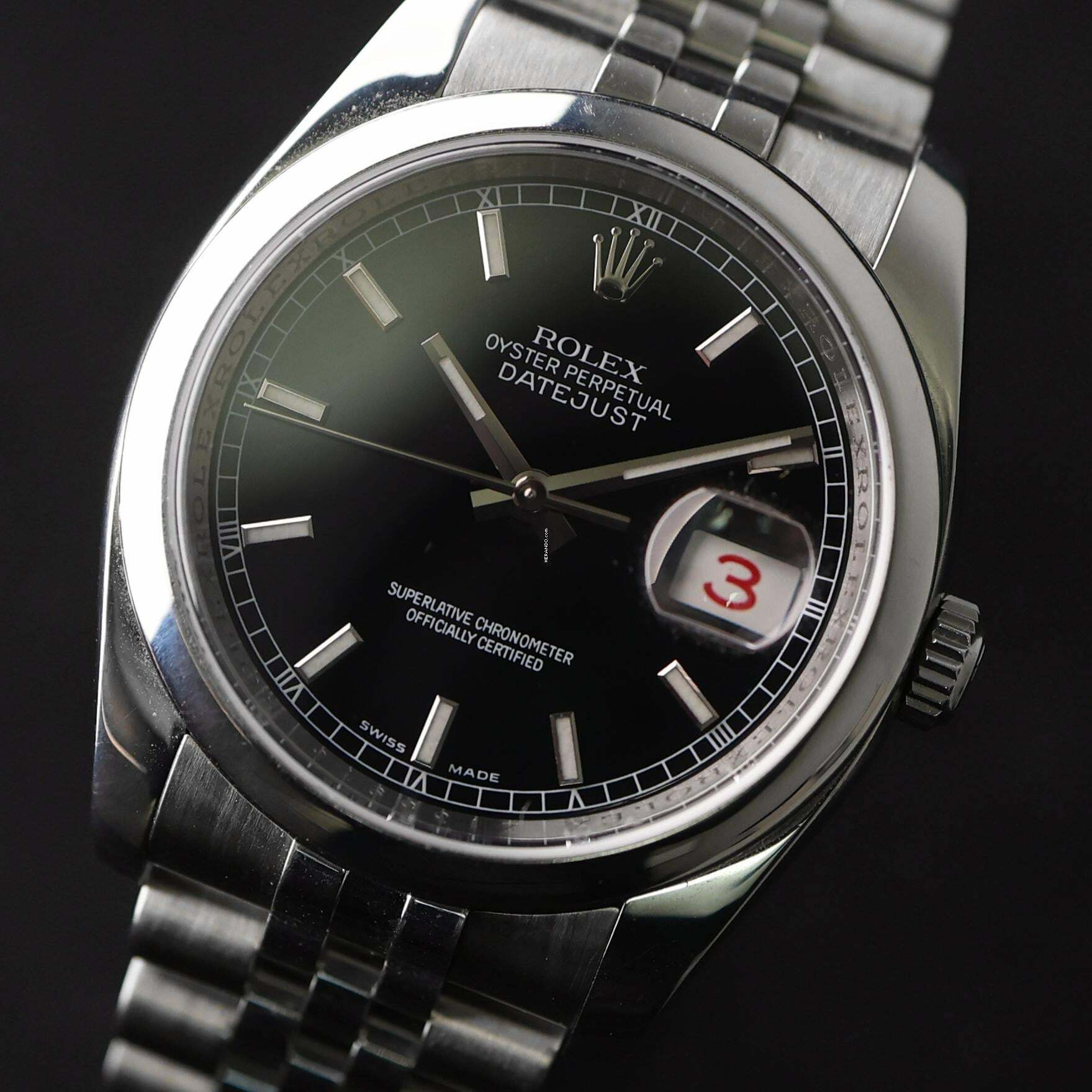 Thumbnail von Rolex Datejust 36 Black Roulette Dial
