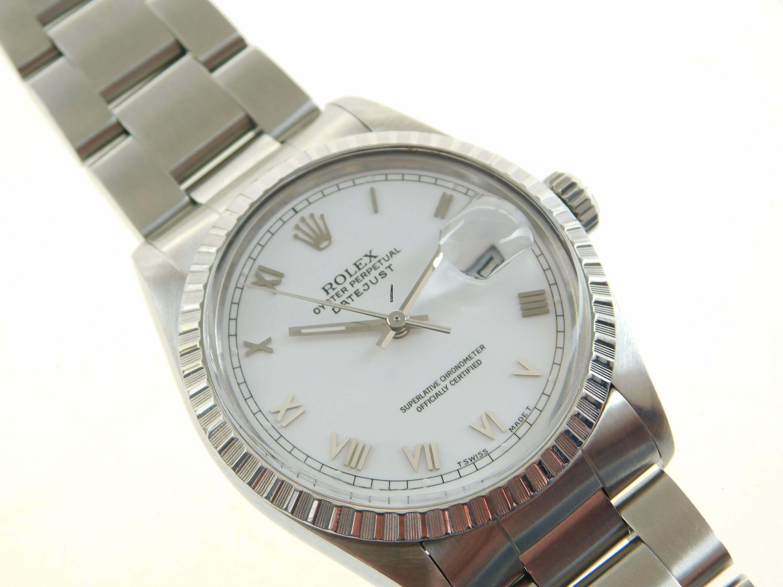 Rolex Datejust 36 Stahl 36 mm Stella Dial römisch T Swiss Made T v 1987 im Top Zustand R Serie seltenes Stella Zifferblatt
