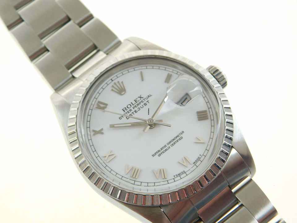  Rolex Datejust 36 Stahl 36 mm Stella Dial römisch T Swiss Made T v 1987 im Top Zustand R Serie seltenes Stella Zifferblatt 