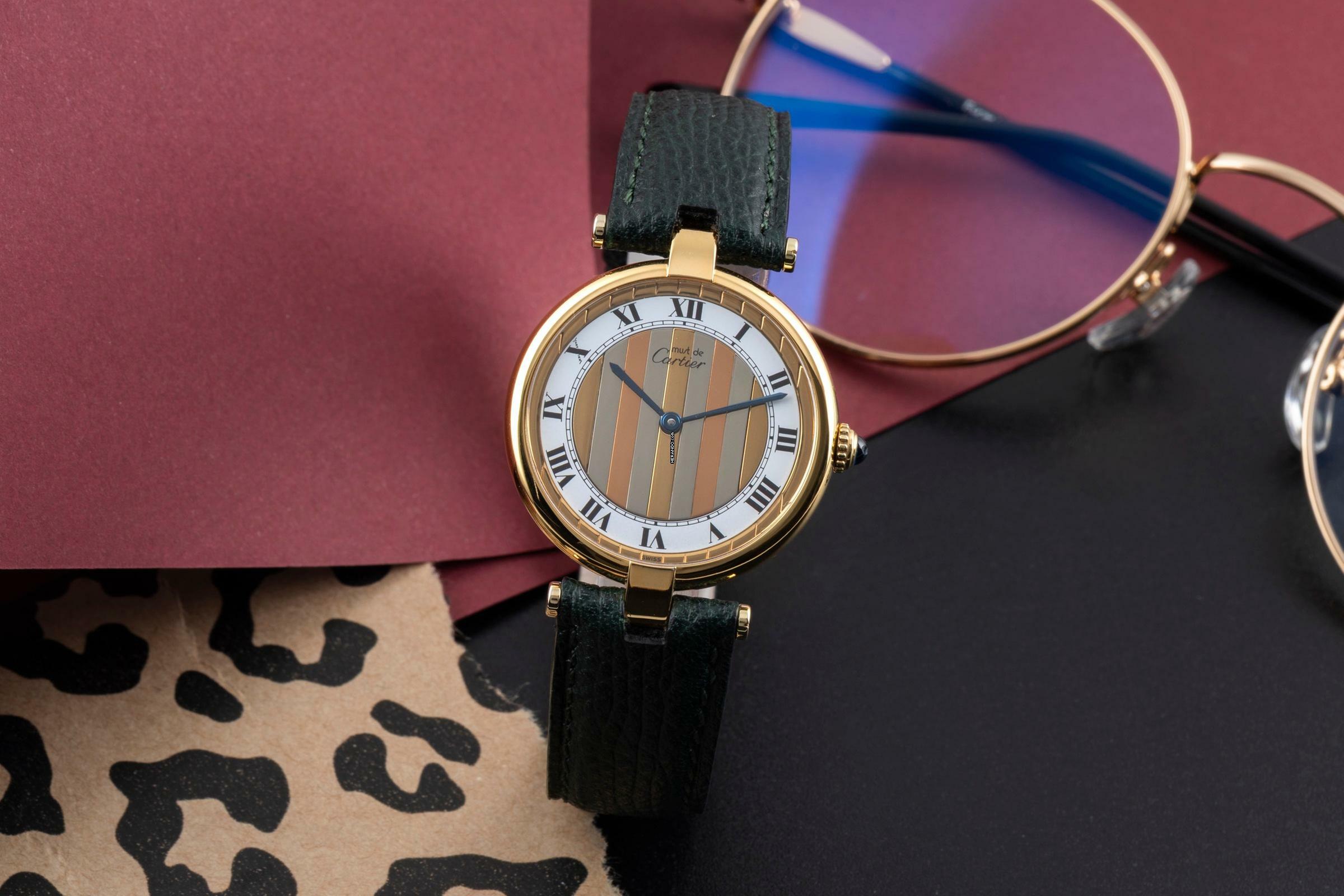 Thumbnail von Cartier Trinity Vendome LC GM Vermeil 925 Silber Trinity Dial Medium Size Ref. 590003