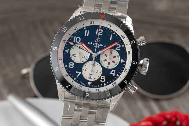  Breitling Super Avi B04 Chronograph GMT 46 Mosquito Ref. YB04451A1B1A1 B&P 