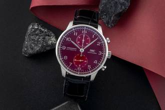 Thumbnail von IWC Portugieser Chronograph Red Dial Stahl Automatik Herrenuhr Ref. IW371616