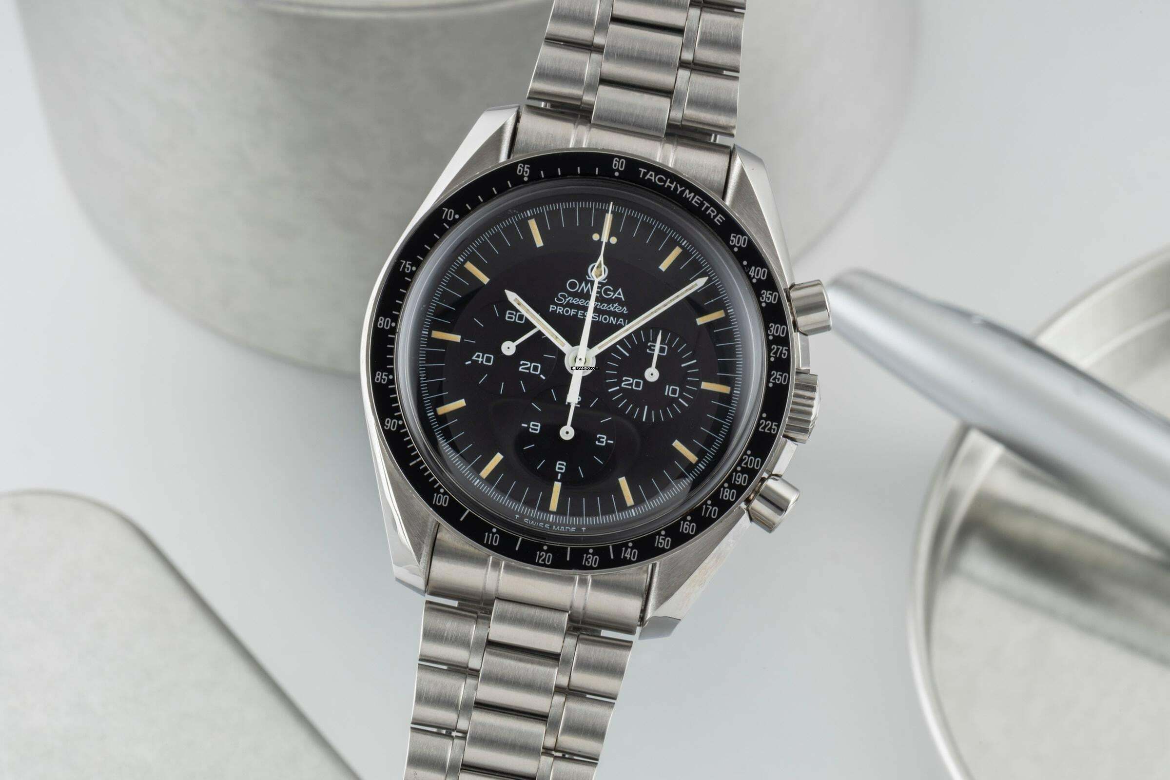  Omega Speedmaster Professional Moonwatch Chronograph Stahl Handaufzug Ref. 3590.50.00 B&P 