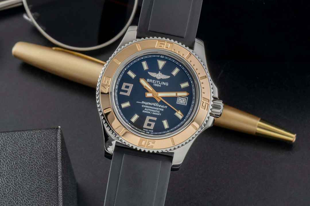  Breitling Superocean 44 Stahl / Gold Automatik Datum Ref. C1739112/BA77 B&P 2014 