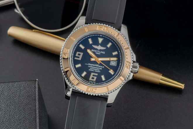  Breitling Superocean 44 Stahl / Gold Automatik Datum Ref. C1739112/BA77 B&P 2014 