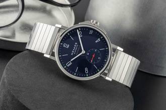 Thumbnail von NOMOS Ahoi Neomatik 38 Stahl Automatik Herrenuhr Ref. 528 B&P