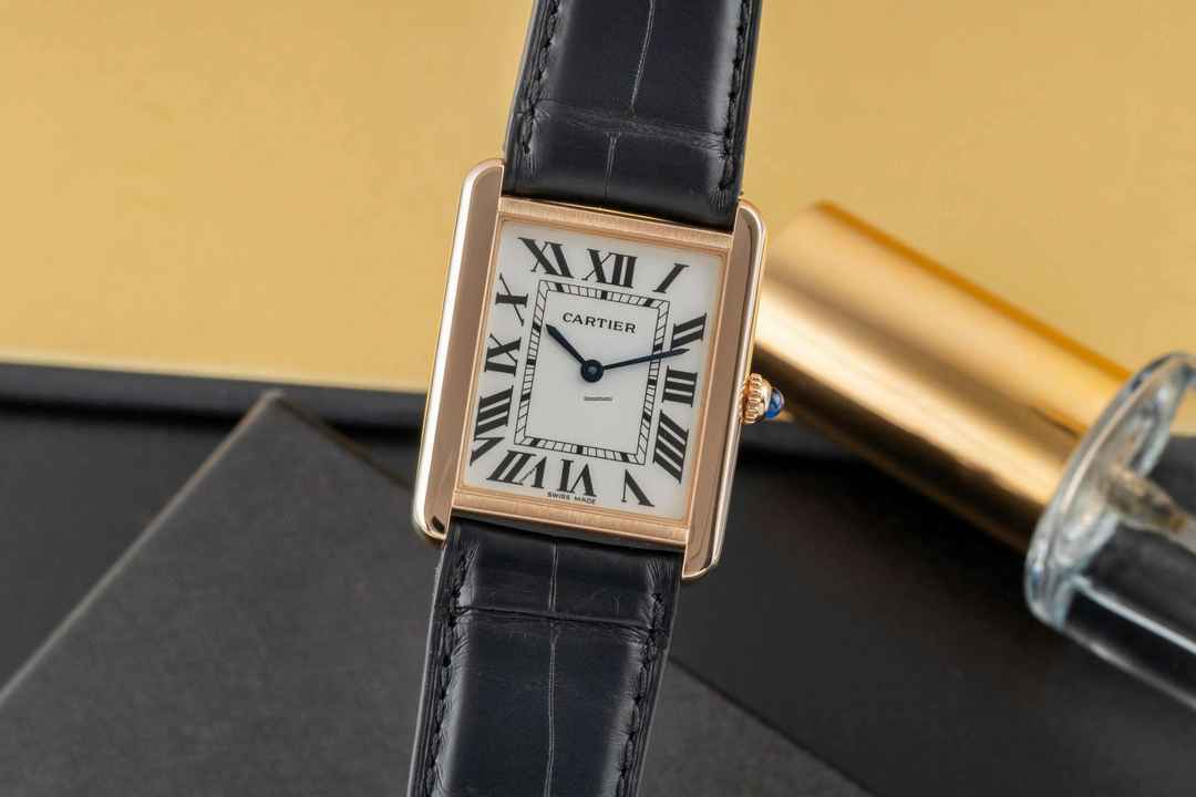  Cartier Tank Solo LM 18k (0,750) Roségold Quarz Herrenuhr Ref. W5200025 Papiere 