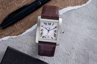 Thumbnail von Cartier Tank Française Edelstahl Automatik Herrenuhr Ref. W5101755 B&P 2002
