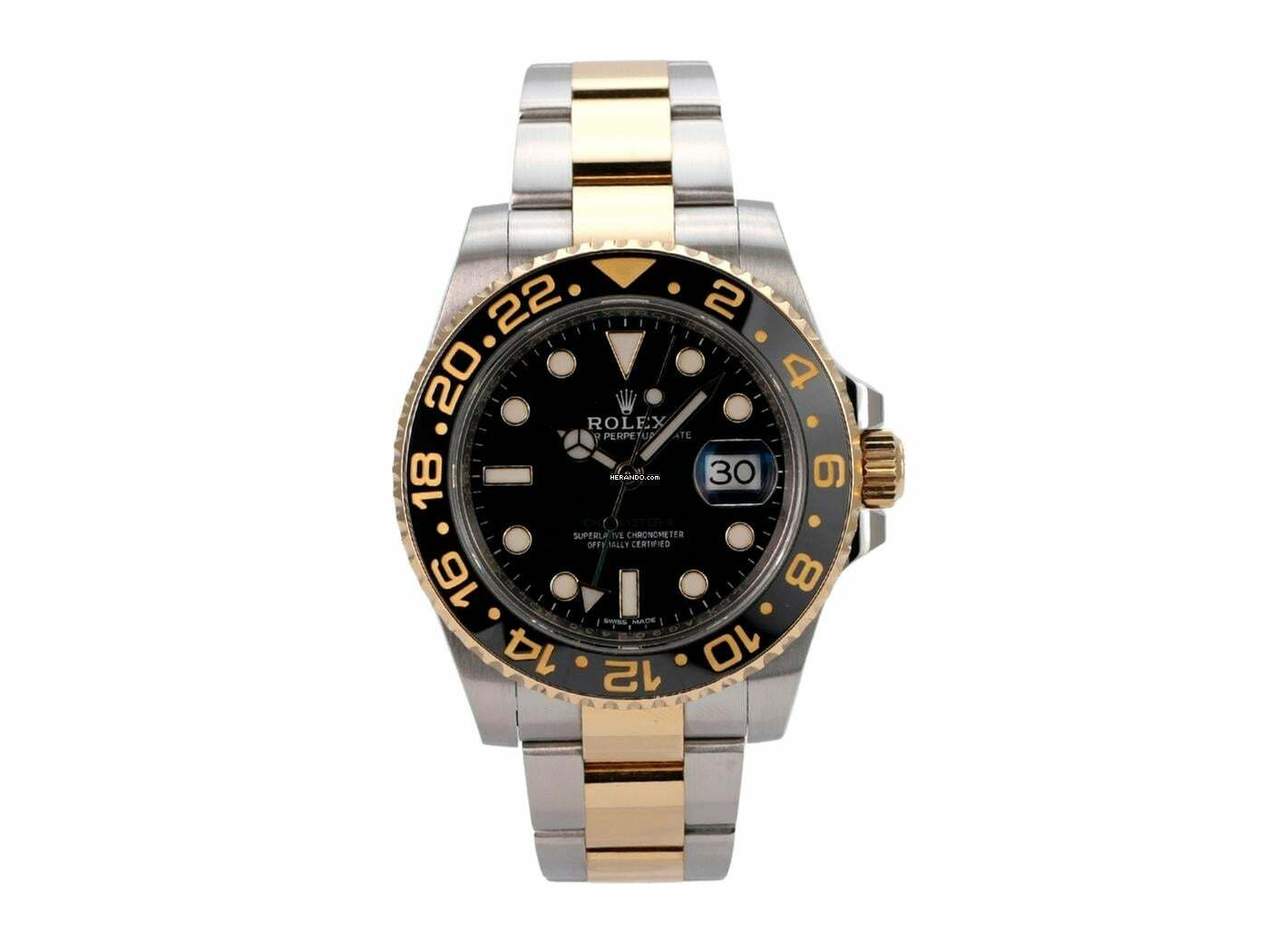 Rolex GMT-Master II Edelstahl Gelbgold 116713LN 