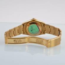 Thumbnail von Rolex Oyster Perpetual Date 15238 champagne dial yellow gold 18KT Full Set Like NEW