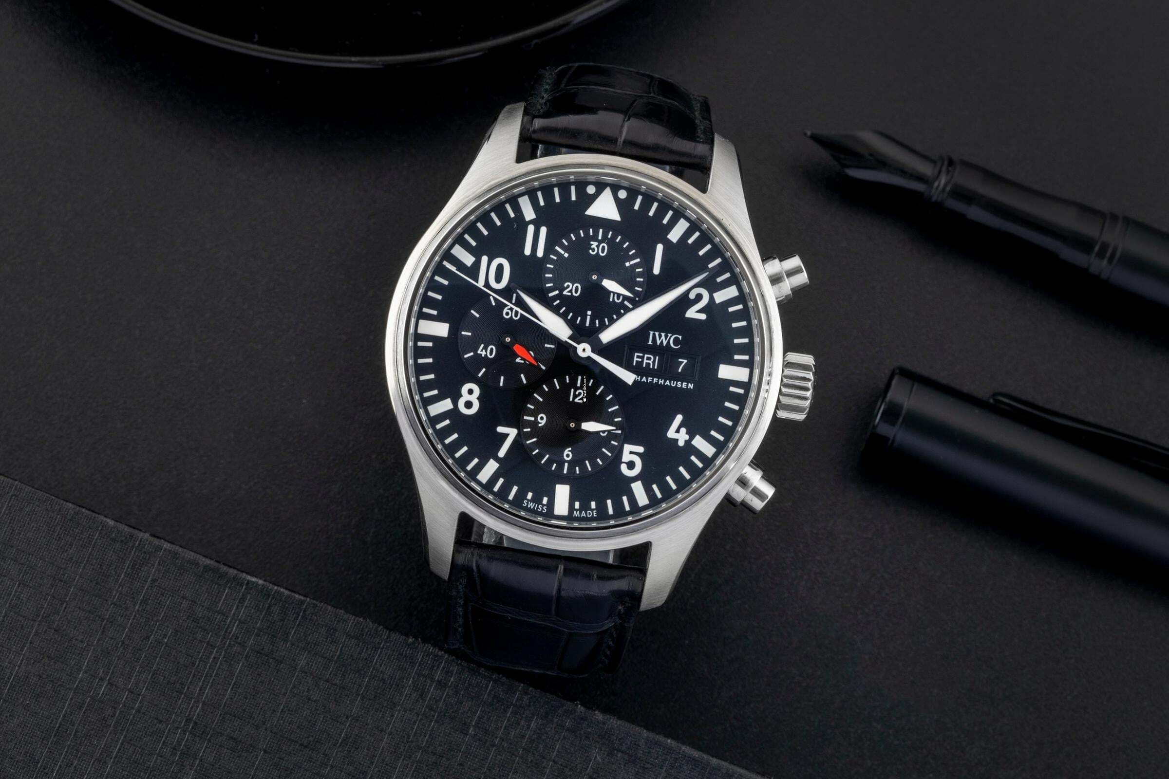 Thumbnail von IWC Fliegeruhr Chronograph Pilot´s Day-Date Chronograph Automatik Herrenuhr IW377709 B&P 2017