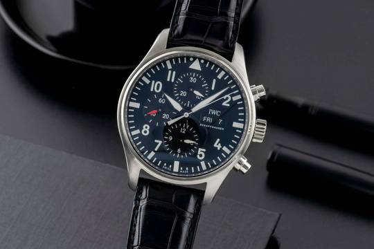  IWC Fliegeruhr Chronograph Pilot´s Day-Date Chronograph Automatik Herrenuhr IW377709 B&P 2017 
