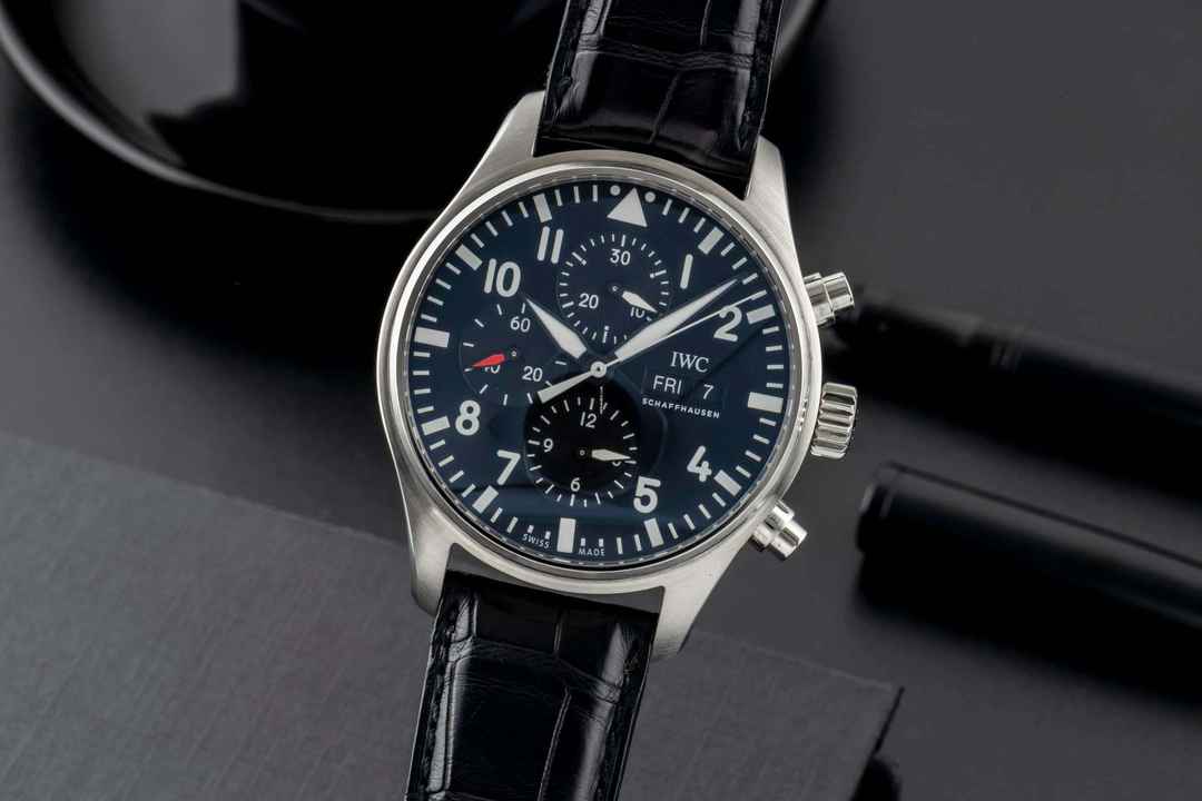  IWC Fliegeruhr Chronograph Pilot´s Day-Date Chronograph Automatik Herrenuhr IW377709 B&P 2017 