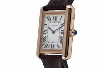 Thumbnail von Cartier Tank Solo 18k (0,750) Rotgold / Stahl Quarz Ref. W5200024 B&P 2018