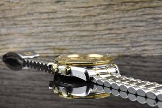 Thumbnail von Omega Speedmaster Date 39 Automatik TOP VINTAGE Steel / Gold