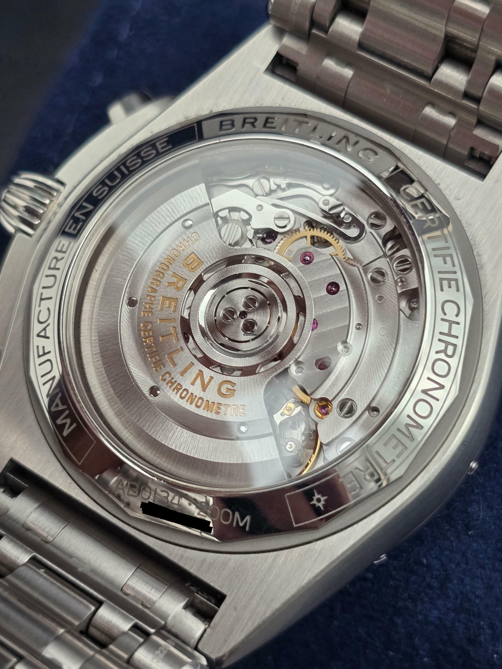 Thumbnail von Breitling Chronomat 42 B01 42mm AB0134101B1A1 Black Dial Steel Bracelet Very Good Full Set 12-2021