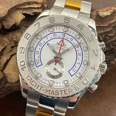  Rolex Yacht-Master II Yacht Master II Weißgold - FULLSET 2008 - Ref. 116689 full stickers on after Rolex service 