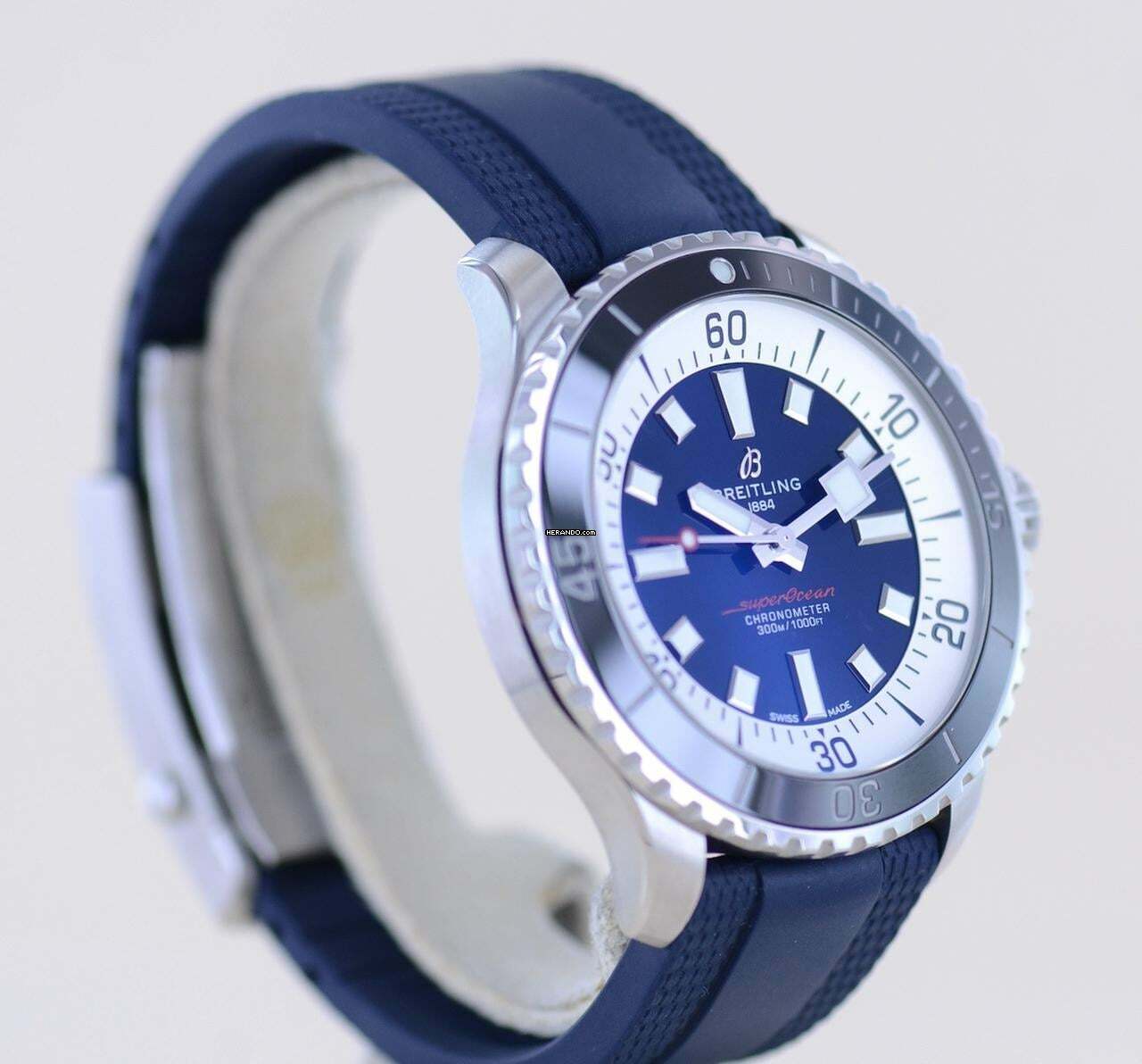 Thumbnail von Breitling Superocean 44 44mm Automatic Stahl Blue rubber Diver Top B+P