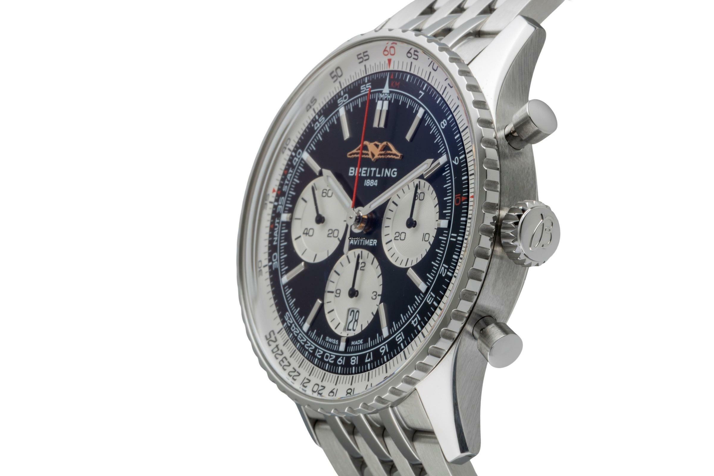 Thumbnail von Breitling Navitimer 1 B01 Chronograph 43 Stahl Automatik AB0138211B1P1 NP 9650 