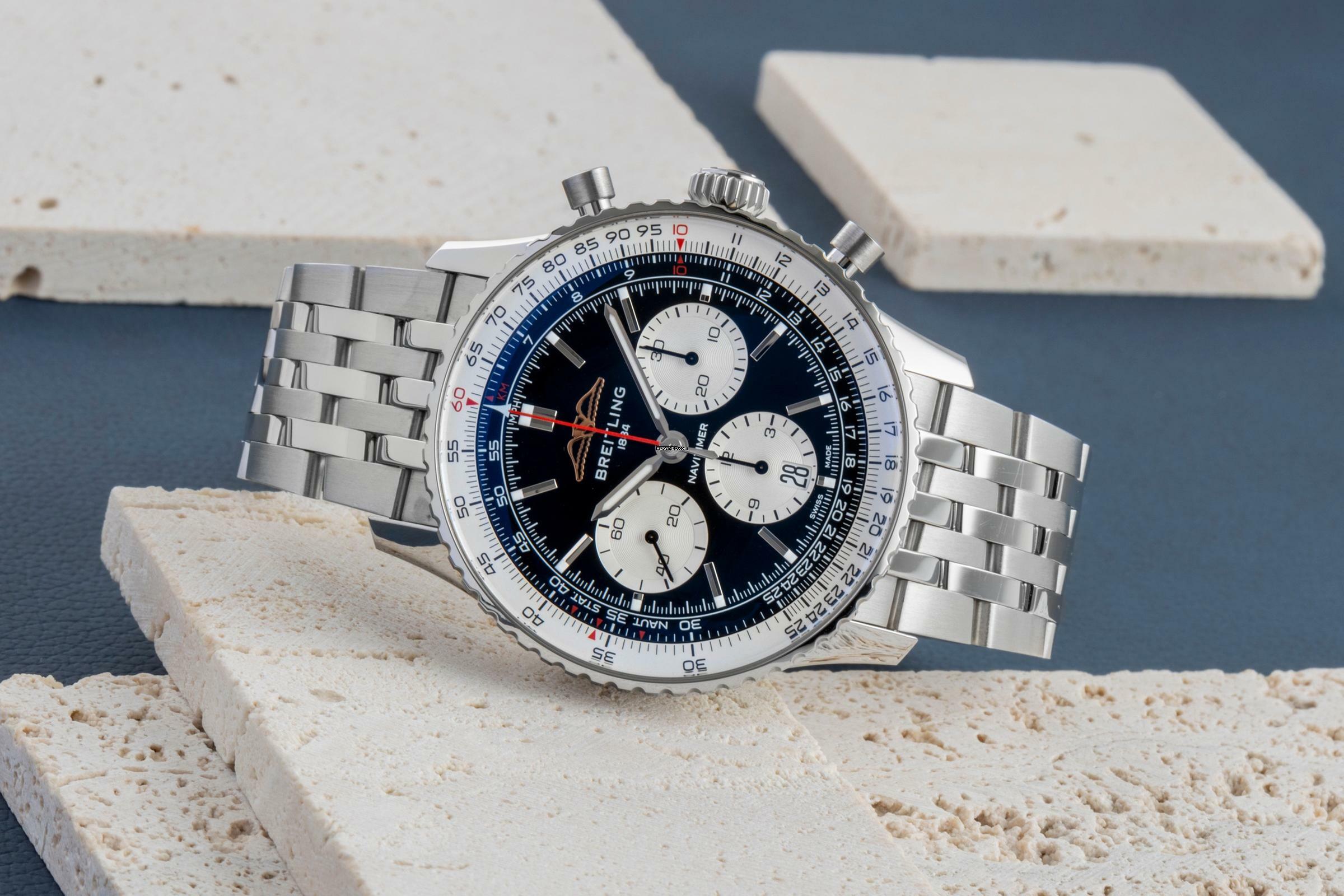 Thumbnail von Breitling Navitimer 1 B01 Chronograph 43 Stahl Automatik AB0138211B1P1 NP 9650 