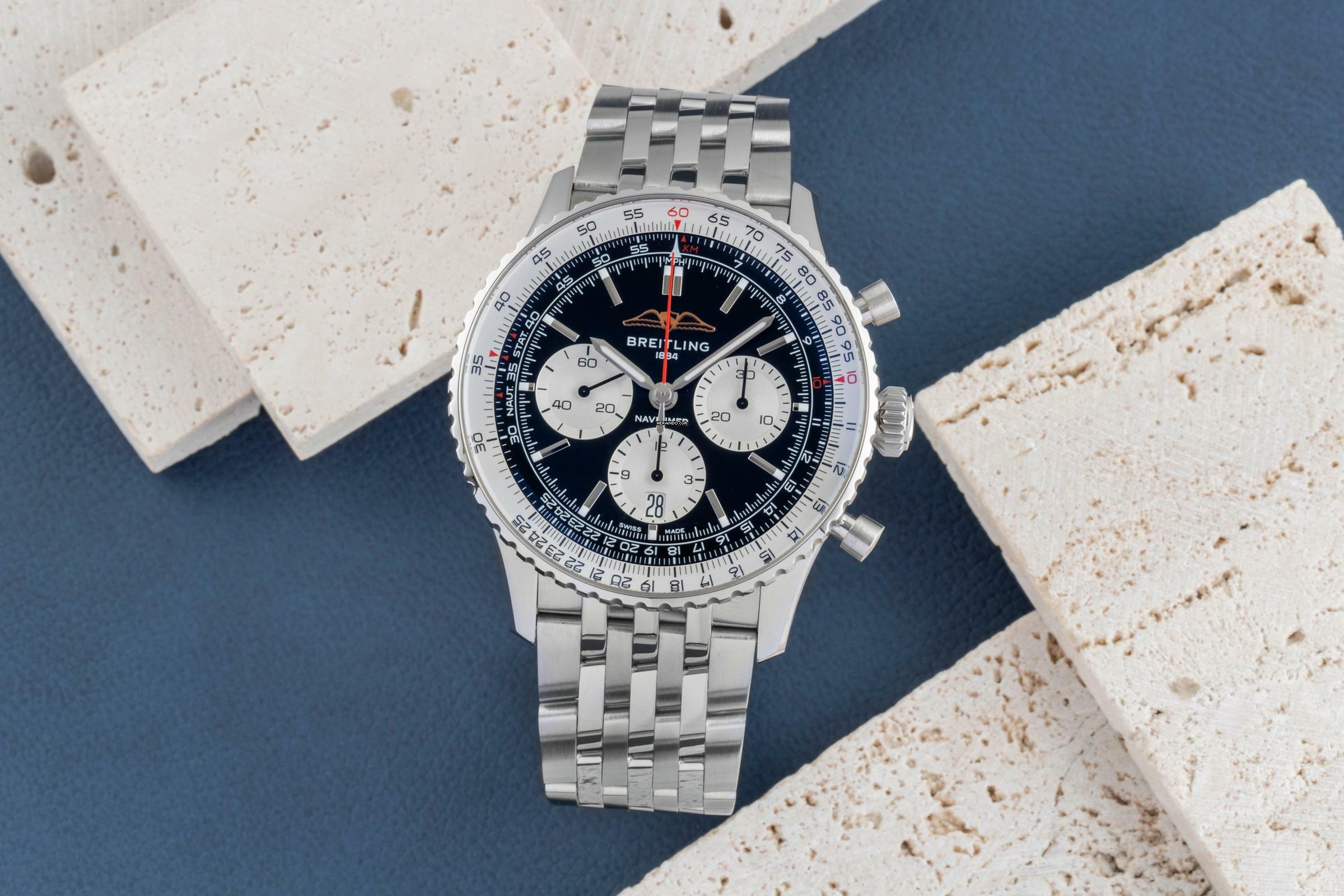 Thumbnail von Breitling Navitimer 1 B01 Chronograph 43 Stahl Automatik AB0138211B1P1 NP 9650 