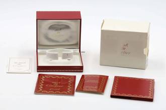 Thumbnail von Cartier 21 Must de Cartier SM Stahl / Gold Quarz Damenuhr Ref. W10051F4 B&P