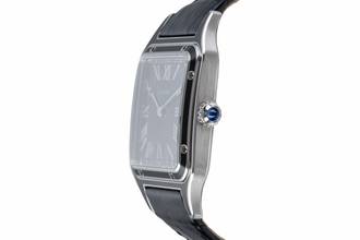Thumbnail von Cartier Santos Dumont Black Lacquer Handaufzug Herrenuhr Ref. WSSA0046 B&P 2024
