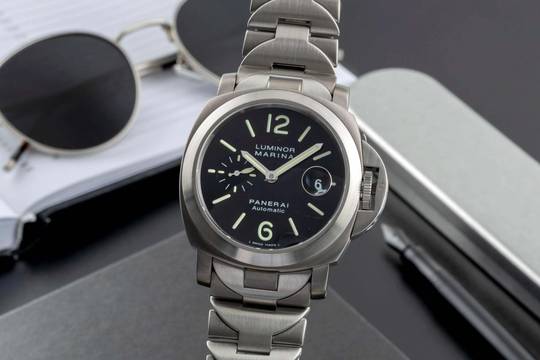  Panerai Luminor Marina Automatic Stahl / Titan Automatik Herrenuhr Ref. PAM00221 