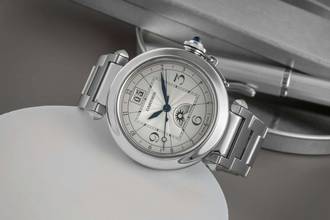 Thumbnail von Cartier Pasha XL Automatik Night & Day Edelstahl Herrenuhr Ref. W31093M7